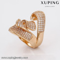 14650 fashion jewelry luxury diamond zircon ring, 18 carat gold color free size ladies finger ring
